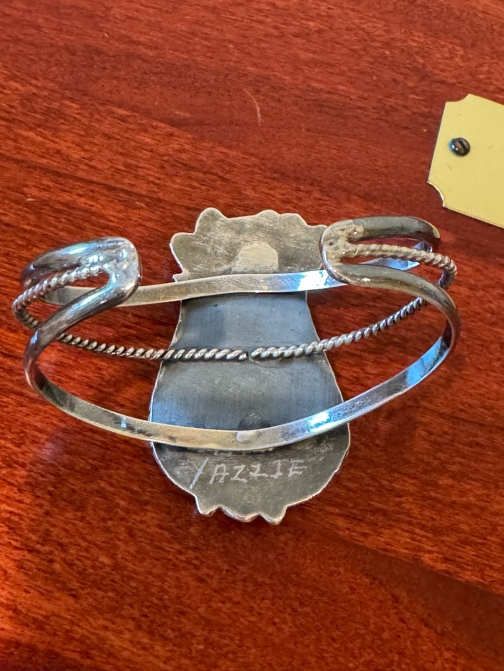 Gorgeous VTG Navajo Yazzie Sterling 3 Stone Turquoise and Coral Cuff Bracelet - Picture 4 of 16